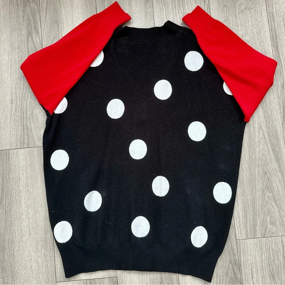 Exquise Polka Dot Patterned Knitwear Cardigan